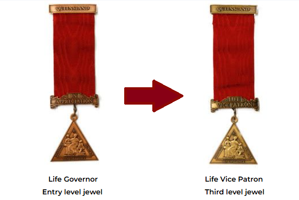 Life Governor to Life Vice Patron